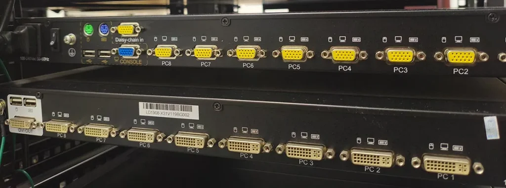 A KVM switch with multiple ports